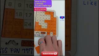 Calendar Puzzle Challenge8112024smart games toys [upl. by Tedie]