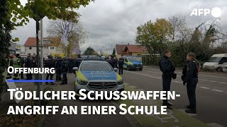 Tödlicher Schusswaffenangriff an einer Schule in Offenburg  AFP [upl. by Menell922]