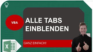 Excel VBA I Alle Tabellenblätter per Makro einblenden I Excelpedia [upl. by Deraj643]
