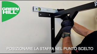 TUTORIAL MONTAGGIO STAFFA SACCO DA BOXE GREEN HILL CON TASSELLI CHIMICI [upl. by Ibot537]