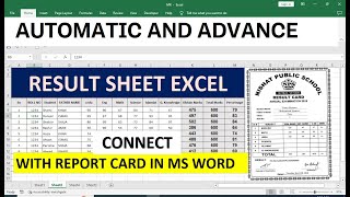 student report card format in excel  excel result sheet [upl. by Engapmahc]