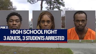 Chamberlain High School fight 3 adults 3 students arrested [upl. by Igiul]