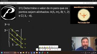 Geometria Analítica  exercício 1  pontos colineares [upl. by Casavant]