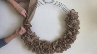 Easy DIY ruffle burlap wreath [upl. by Ragucci197]