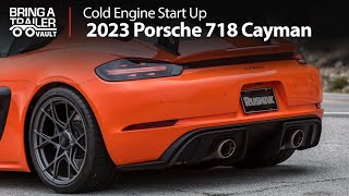 2023 Porsche 718 Cayman GT4 RS Weissach Cold Start  Bring a Trailer [upl. by Suiratnod]