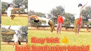 BACK HANDSPRING EASY STEP BY STEP IN  HINDI   आसान   तरीका ✅✅ [upl. by Huskamp729]