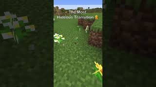 The Most Hideous Transition EVER minecraft gaming disgusting transition minecraftshorts [upl. by Ellehsram]