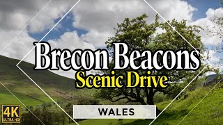 Scenic Drive in Brecon Beacons Wales with GPS Coordinates [upl. by Pardner]