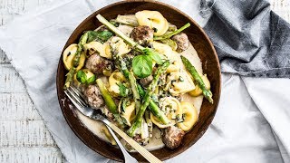 TortelliniSpargelPfanne I FOODBOOM [upl. by Suravaj364]