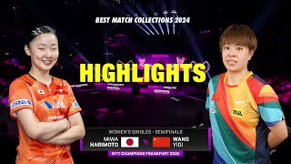 Miwa Harimoto vs Wang Yidi  Best Match  WTT Frankfurt 2024 [upl. by Sinnal]