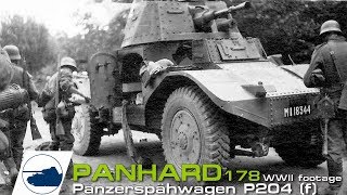 WW2 Panhard 178  Panzerspähwagen P204 f footage [upl. by Ibloc]