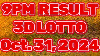 LATEST 9PM RESULT ng 3D LOTTO RESULT TODAY OCTOBER 31 2024  STL LOTTO RESULT 9PM [upl. by Gard]