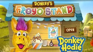 Make Yummy FroYo with Donkeys Froyo Stand Make Delicious Treats amp Learn with Donkey Hodie [upl. by Attenyw]