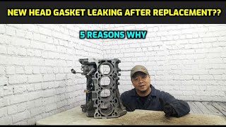 NEW HEAD GASKET LEAKING COOLANT AFTER REPLACEMENT COMMON MISTAKES EXPLAINED [upl. by Noyahs469]