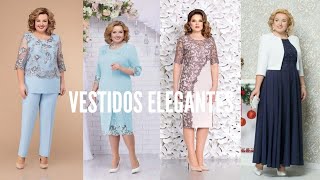 Vestidos Elegantes para Señoras de 60 70 y 80 años😘💋😜 [upl. by Afatsom]