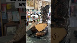 Half soles amp rubber heels👢 Americascobblercom✨ satisfying boots foam asmr [upl. by Fiske473]