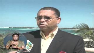 Sands Explains BahaMar Beach Restoration Project [upl. by Yremrej339]