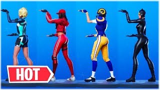 HOT GLYPHIC DANCE EMOTE SHOWCASED WITH THICC GIRLS 😍❤️ Fortnite Shop [upl. by Salomo]