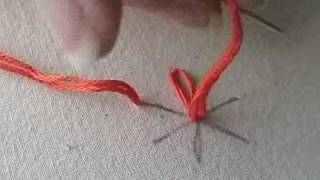 Embroidery  How to Stitch a Lazy Daisy [upl. by Inavoig]