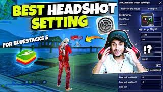 Best Headshot Settings For Free Fire PC  Bluestacks 5 Free Fire Headshot Setting [upl. by Noroj]