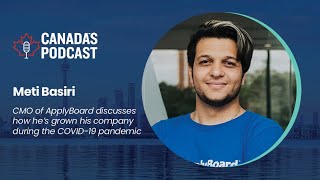 Meti Basiri CMO of ApplyBoard Discusses How He’s Grown His Company During the COVID19 Pandemic [upl. by Enilatan]