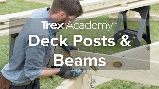 How to Install Deck Frame Beams and Posts  Trex Academy [upl. by Julis]