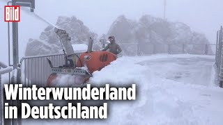 ZUGSPITZE Wintereinbruch mit 7 Grad und erstem Schnee [upl. by Leirbma]