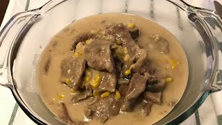 How to cook Creamy Mushroom Beef Loin Lengua Style [upl. by Dewain673]