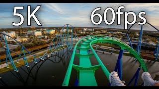 Kraken front seat onride 5K POV 60fps SeaWorld Orlando [upl. by Laurice273]