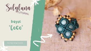 Tuto DIY micro macramé  Bague quotCocoquot [upl. by Auqinat823]