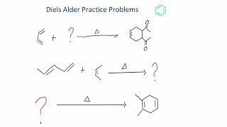 Diels Alder Reaction Organic Chemistry PRACTICE PROBLEMS [upl. by Phillips]