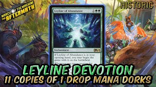 Rank 12 Mono Green Devotion  High Mythic Rank Matchup  Historic Bo3  MTG Arena [upl. by Basilio]