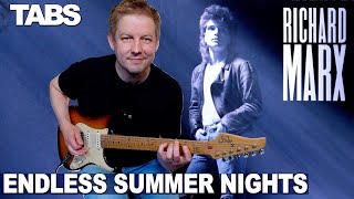 Richard Marx  Endless Summer Nights  Guitar cover WITH TABS  Michael Landau guitar [upl. by Aitercal141]