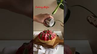 Strawberry tart recipe 😋  recipe trending food cakerecipe recipe shorts fyp [upl. by Ileak]