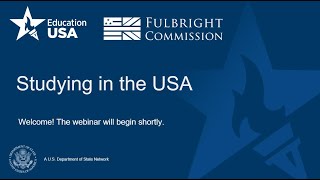 FulbrightEducationUSA webinar Study in the USA [upl. by Bremble]