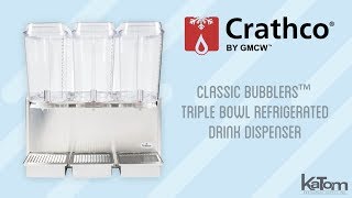 Crathco Classic Bubblers™ Triple Bowl Refrigerated Drink Dispenser 131D353120 [upl. by Salter]