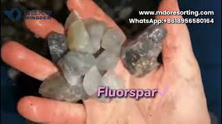 Remove waste stones from fluorspar with AI optical sorting machine mineralsorting fluorspar [upl. by Beard129]