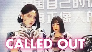 ExRobots Called Out  Women in Robot Suits Spotted at World Robot Conference 2024 in Beijing [upl. by Eilraep]