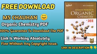 MS Chauhan Organic Chemistry PDF Download  MS Chauhan Organic Chemistry [upl. by Barthol]