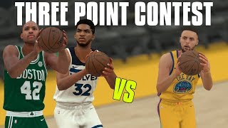 Can the 2 Best Three Point Centers Combined Beat Stephen Curry In A Three Point Contest NBA 2K18 [upl. by Stockmon]