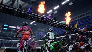 Monster Energy Supercross Championship 450 Class main event Detroit back on track [upl. by Millian163]