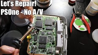 Lets Repair  PSOne Bad AV amp CSync Mod PS1 Slim [upl. by Torhert533]