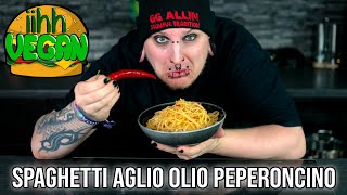 Spaghetti Aglio Olio Peperoncino 🍝  iihhVegan [upl. by Odnumyar]