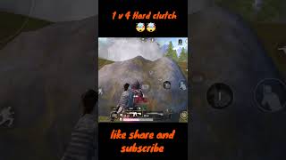 😱😱 OMG 😳😳 1 V 4 Clutch  bgmi gameplay pubg pubgmobile bgmi shortsfeed ytshorts shorts viral [upl. by Enaek]