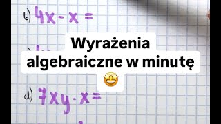 Błyskawiczne tłumaczenie  wyrażenia algebraiczne ⚡️ [upl. by Adiehsar]