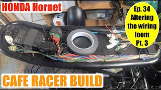 Honda Hornet Café Racer Budget Build  Episode 34 Altering the wiring loom Part 3 [upl. by Borreri]