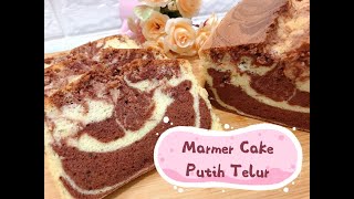 Marmer  Marble Cake Putih Telur  Egg White Marble Cake [upl. by Tarrah]