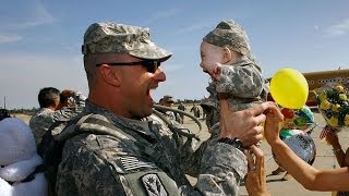 Take The Challenge And Try Not To Cry Happy Tears Part 1US Troops Coming Home 2014 [upl. by Ruffo628]