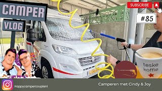 Camper klaarmaken voor vertrek  Waterlozen lukt niet  Wassen in de Boxwash 85 [upl. by Phillada905]