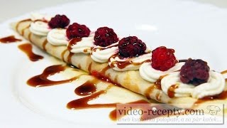 Palacinky s malinami  videorecept [upl. by Idnaj601]